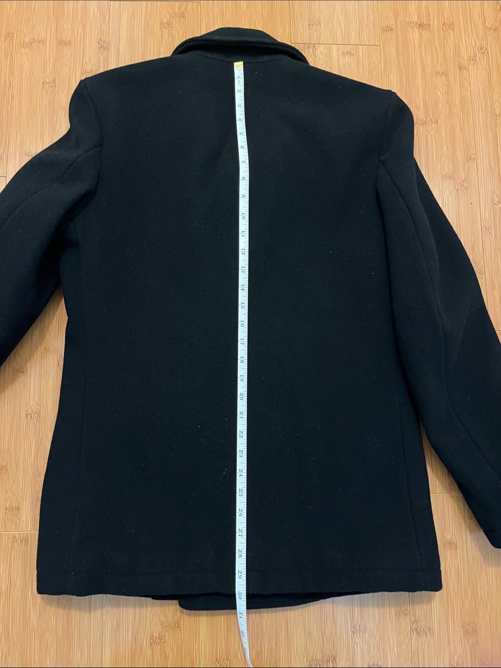 J. Crew Men’s Black Double-Breasted Wool Peacoat - Picture 16 of 16